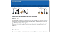Desktop Screenshot of gute-gitarren.de